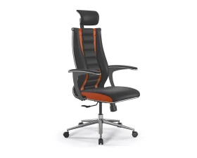 Кресло ErgoLife SynchroSit 10 B2-160U M20.B23.G18.W01 Сетка/Экокожа, Черный/Оранжевый images