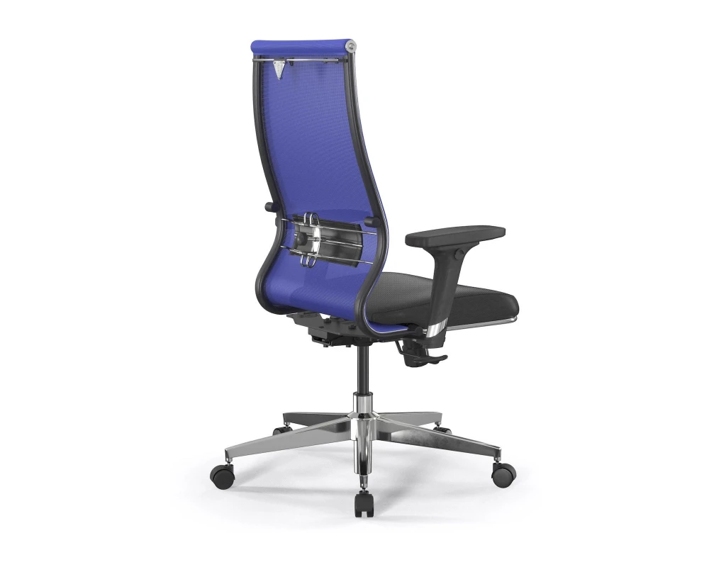 Кресло ErgoLife SynchroSit 10 B2-163D M20.B22.G18.W02 Сетка/Экокожа, Васильковый/Черный