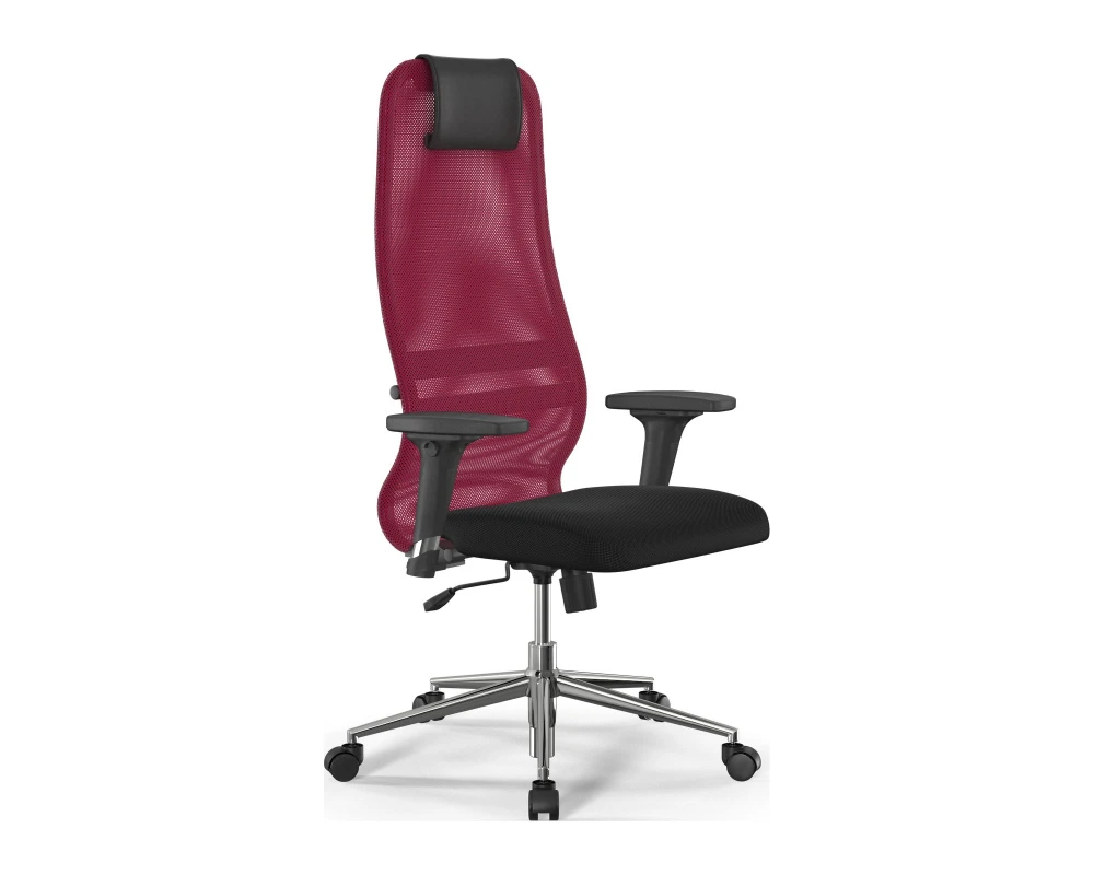 Кресло ErgoLife S 8 B1-8D M09.B23.G18.W01 Сетка, Красный/Черный