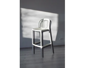 Стул барный SHT-S182-1 Пластик, Белый images