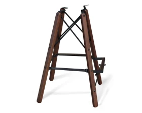 Стул барный SHT-ST19/S80 Пластик, Черный/Темный орех images