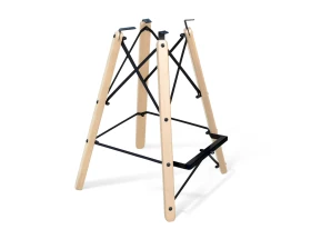Стул полубарный SHT-ST37/S80-1 Велюр, Ночное затмение/Прозрачный лак/Черный images