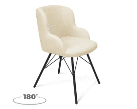 Стул SHT-ST39/S370-VP Ткань, Бежевый/Черный муар images