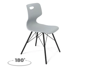 Стул SHT-ST58/S370VP Пластик, Серый/Черный муар images